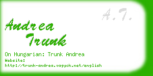 andrea trunk business card
